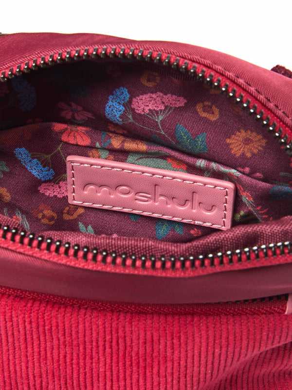 Red ladies' woven cross-body bag - CATBELLS ZINFANDEL/RED