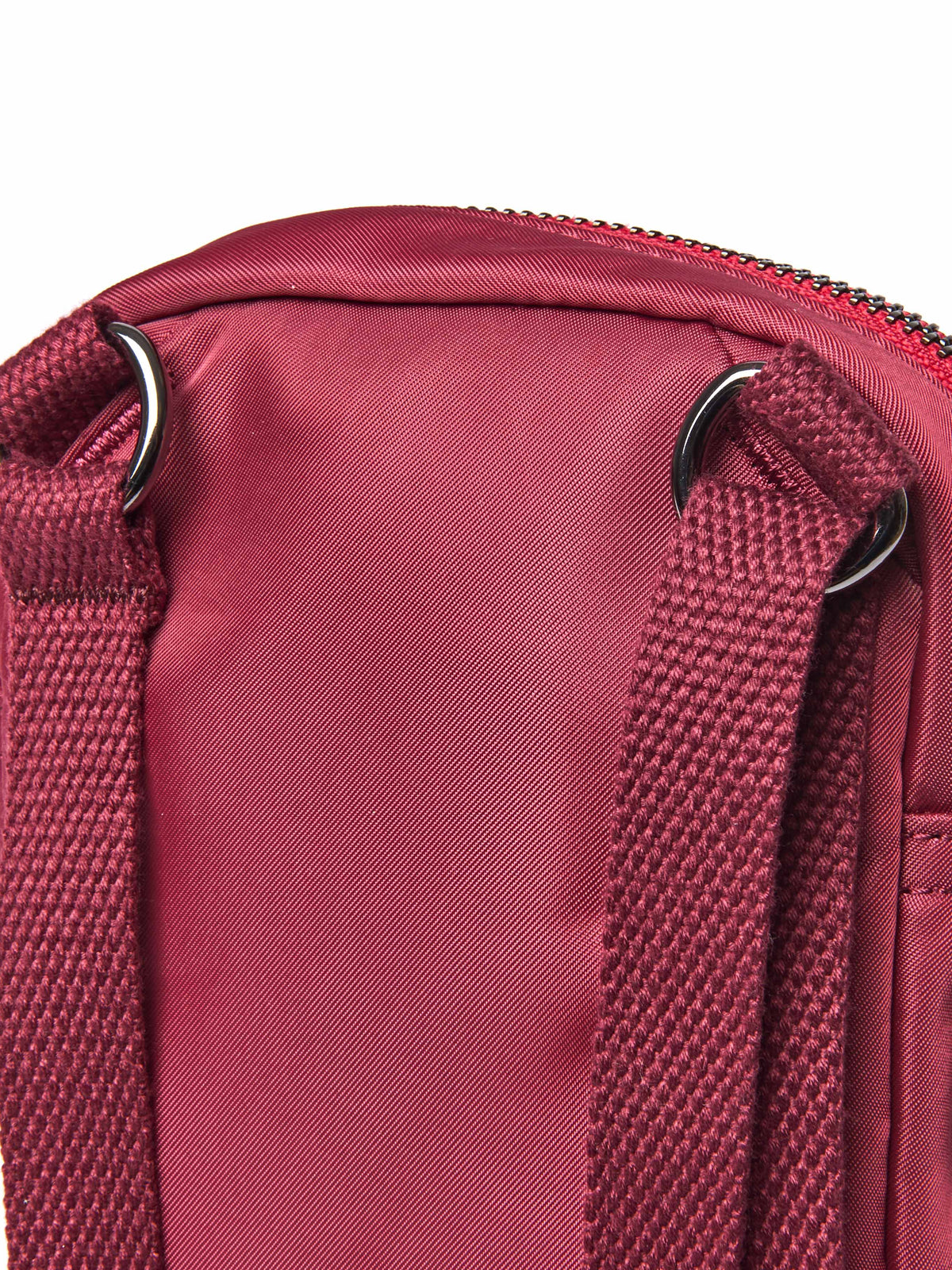 Red ladies' woven cross-body bag - CATBELLS ZINFANDEL/RED