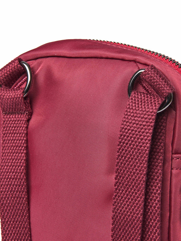 Red ladies' woven cross-body bag - CATBELLS ZINFANDEL/RED