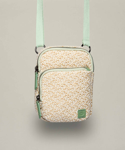 CATBELLS WOVEN NATURAL | Neutral ladies' woven cross-body bag