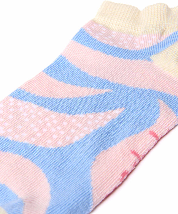 CERO BLUE PINK ABSTRACT LEAVES