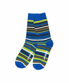 CHRISTMAS SOCK BOX FOR HER BAUBLE COBALT MULTI STRIPE