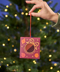 CHRISTMAS SOCK BOX FOR HER BAUBLE RED COLOUR BLOCK