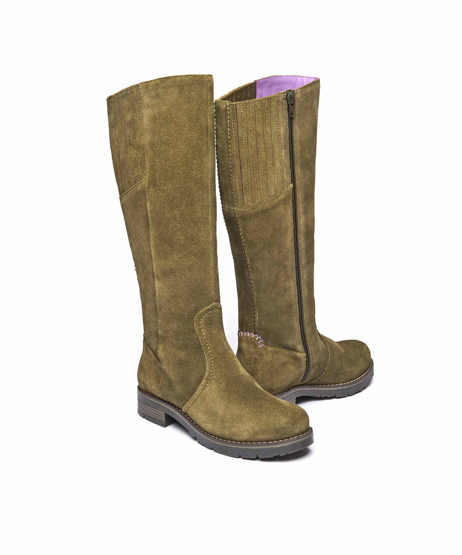 LEIF OLIVE GREEN SUEDE