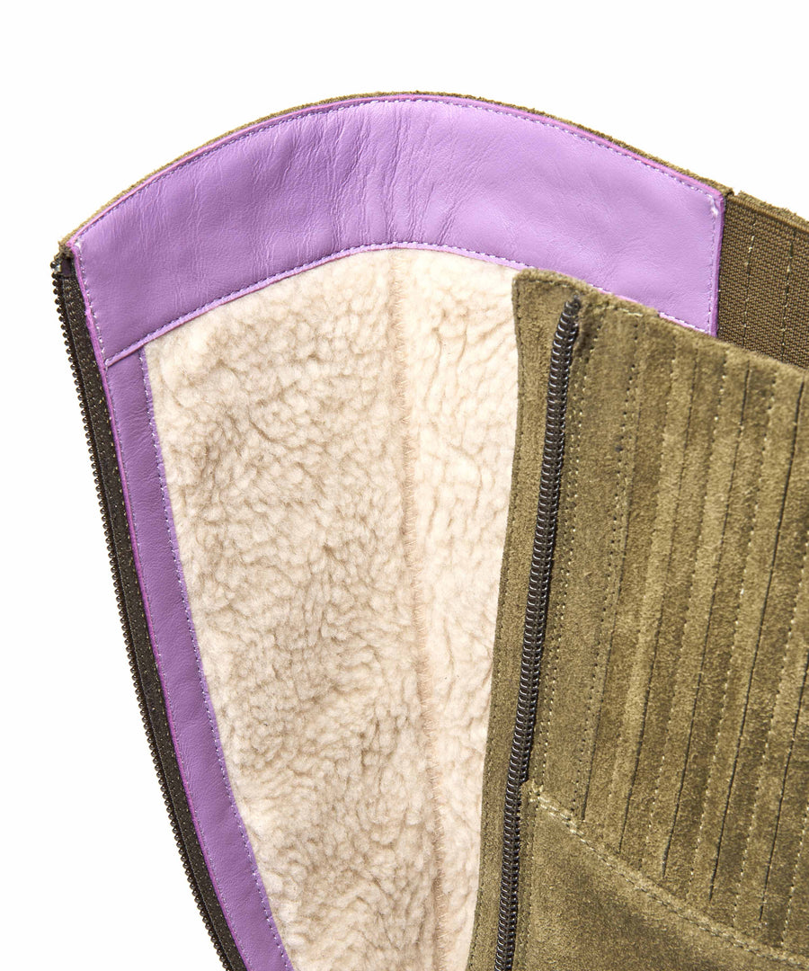 LEIF OLIVE GREEN SUEDE