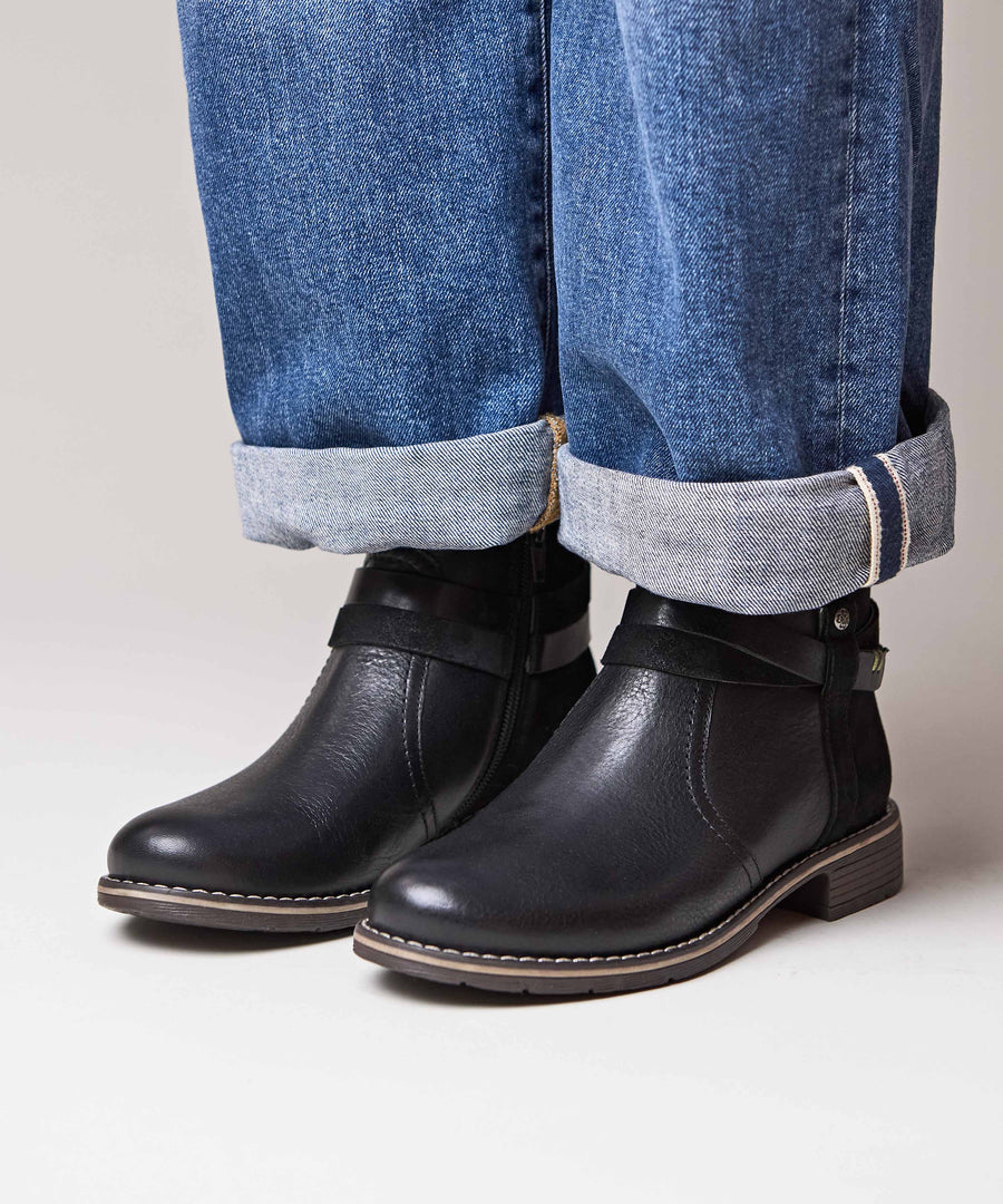 ATOLL BLACK LEATHER/SUEDE