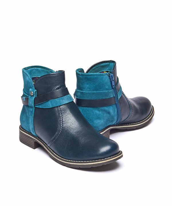 ATOLL INDIGO/LAGOON LEATHER/SUEDE