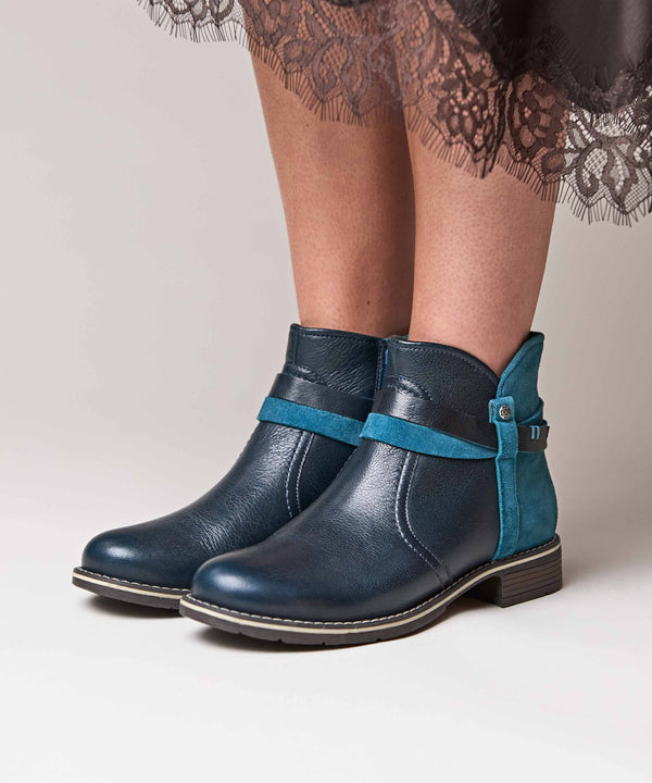 ATOLL INDIGO/LAGOON LEATHER/SUEDE