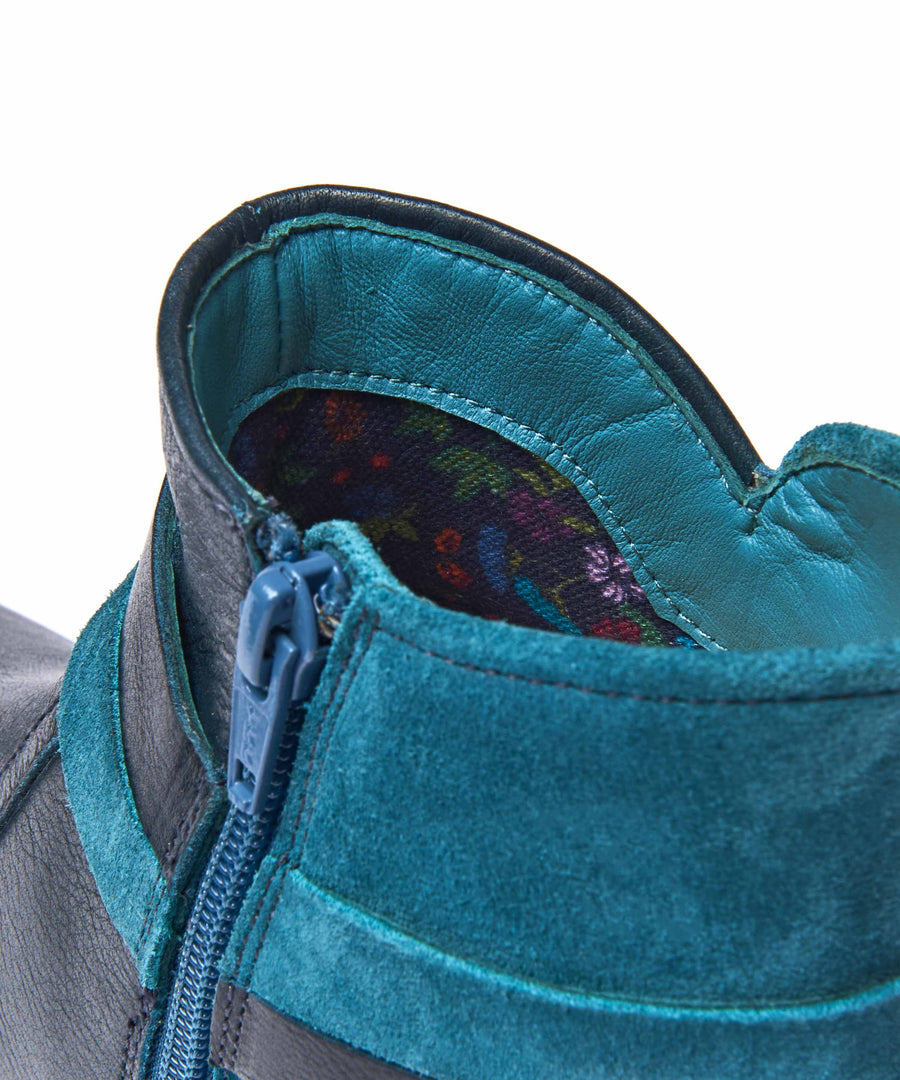 ATOLL INDIGO/LAGOON LEATHER/SUEDE