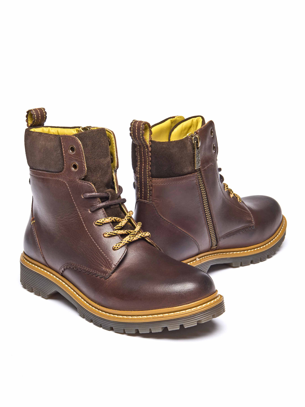 Brown sturdy suede ankle boots - BEATTOCK BROWN WAXY LEATHER