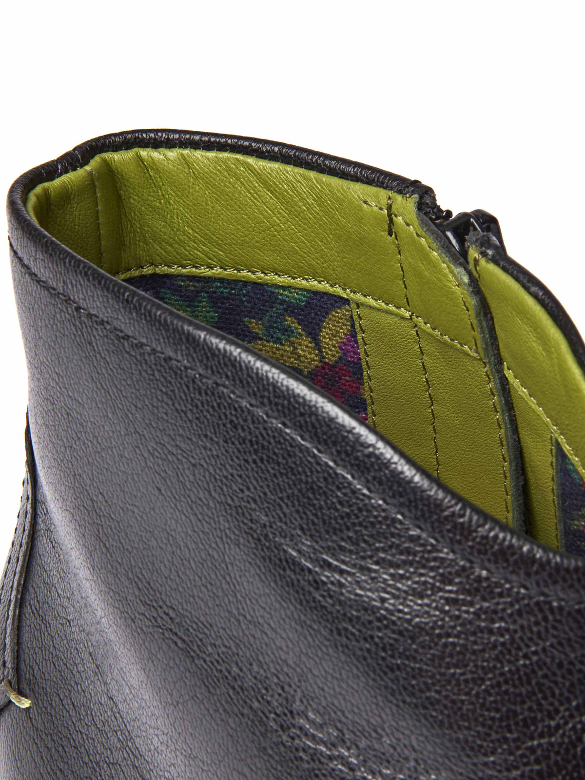 Black western-style heeled ankle boot - YARDANG BLACK LEATHER