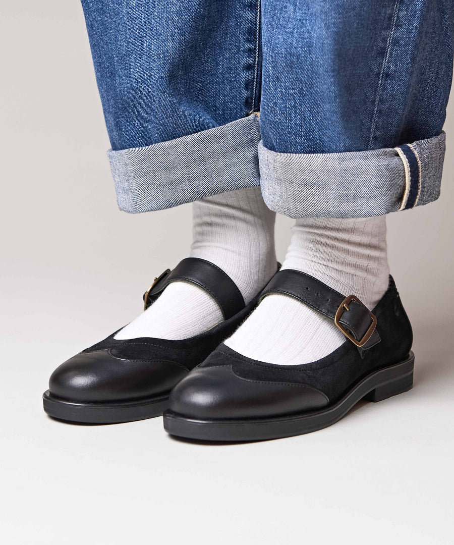 FORSTER BLACK LEATHER /SUEDE