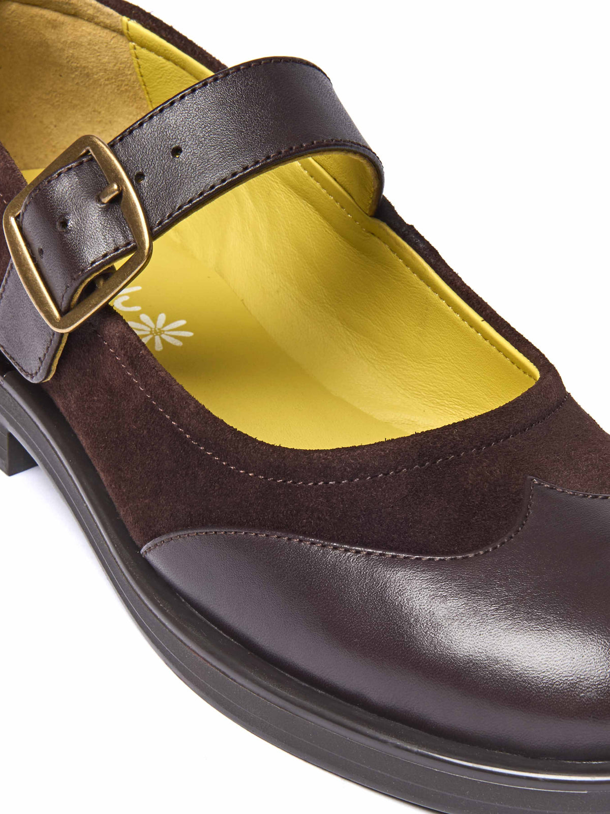 Brown Mary-jane style leather shoes - FORSTER BROWN LEATHER/SUEDE