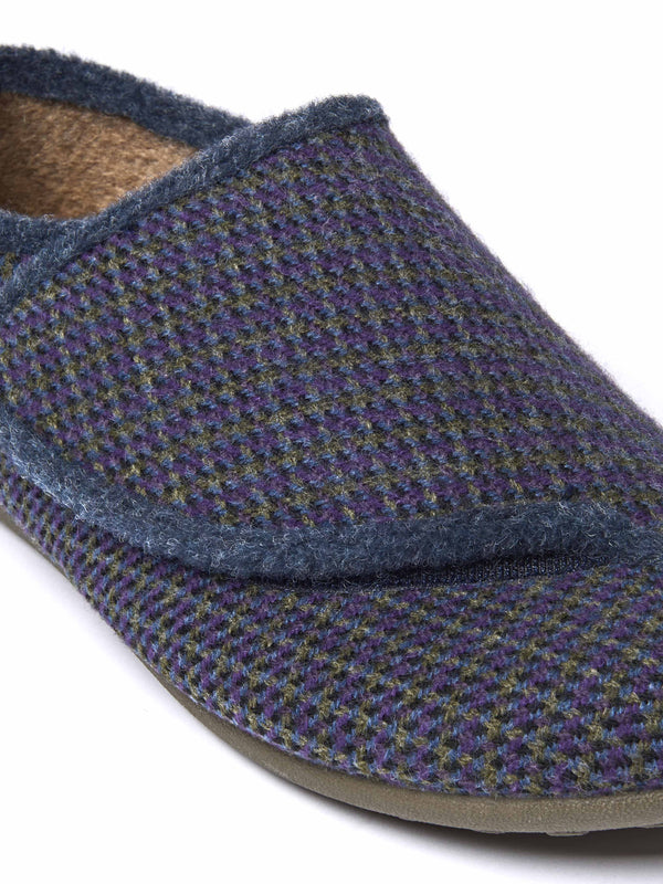 Green checked thick strap slippers - JAMMEL FERN