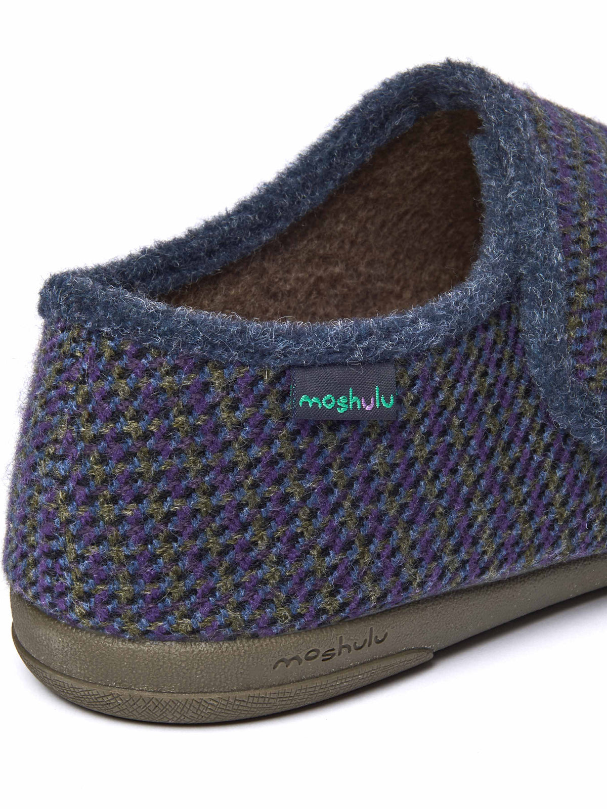 Green checked thick strap slippers - JAMMEL FERN