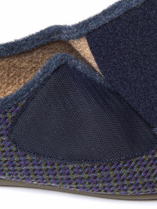 Green checked thick strap slippers - JAMMEL FERN