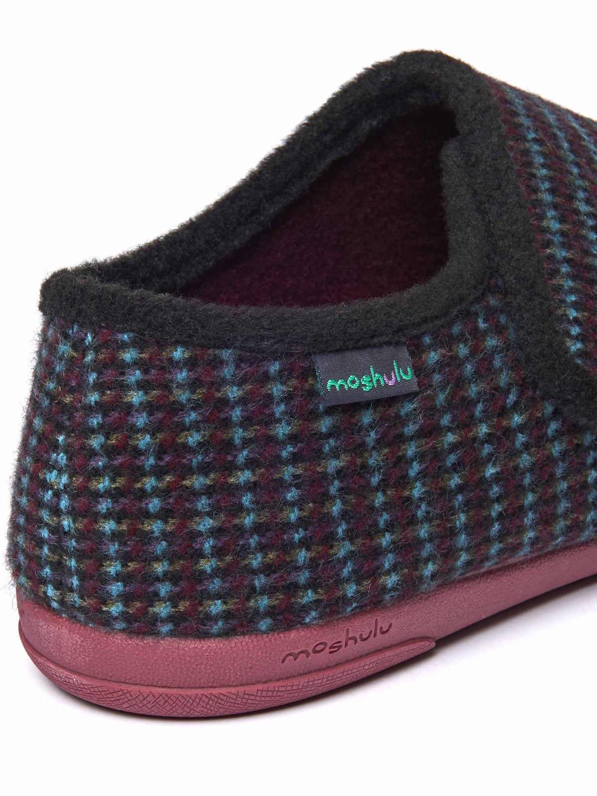 Red checked thick strap slippers - JAMMEL ZINFANDEL RED