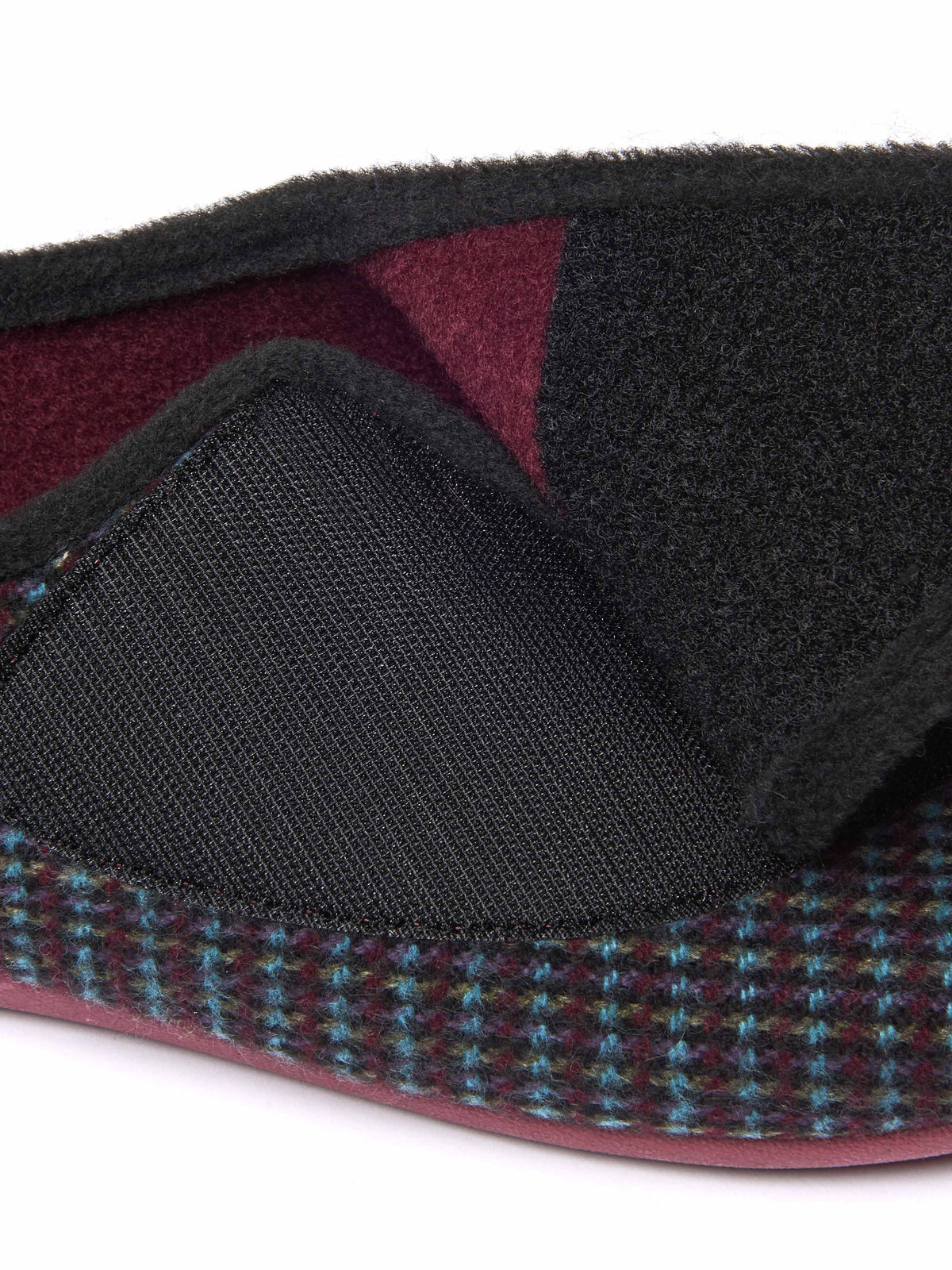 Red checked thick strap slippers - JAMMEL ZINFANDEL RED