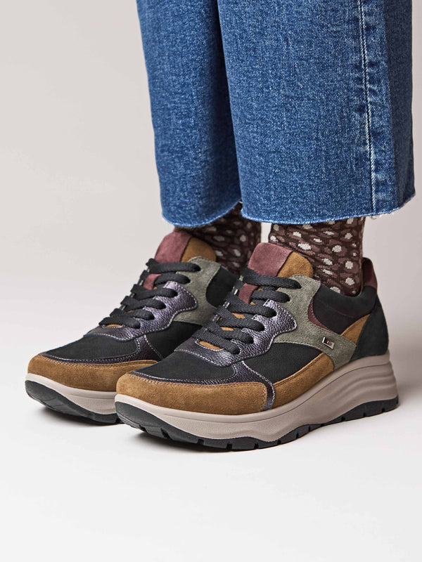 Black water-resistant trainers - EVELLE BLACK SUEDE/NUBUCK