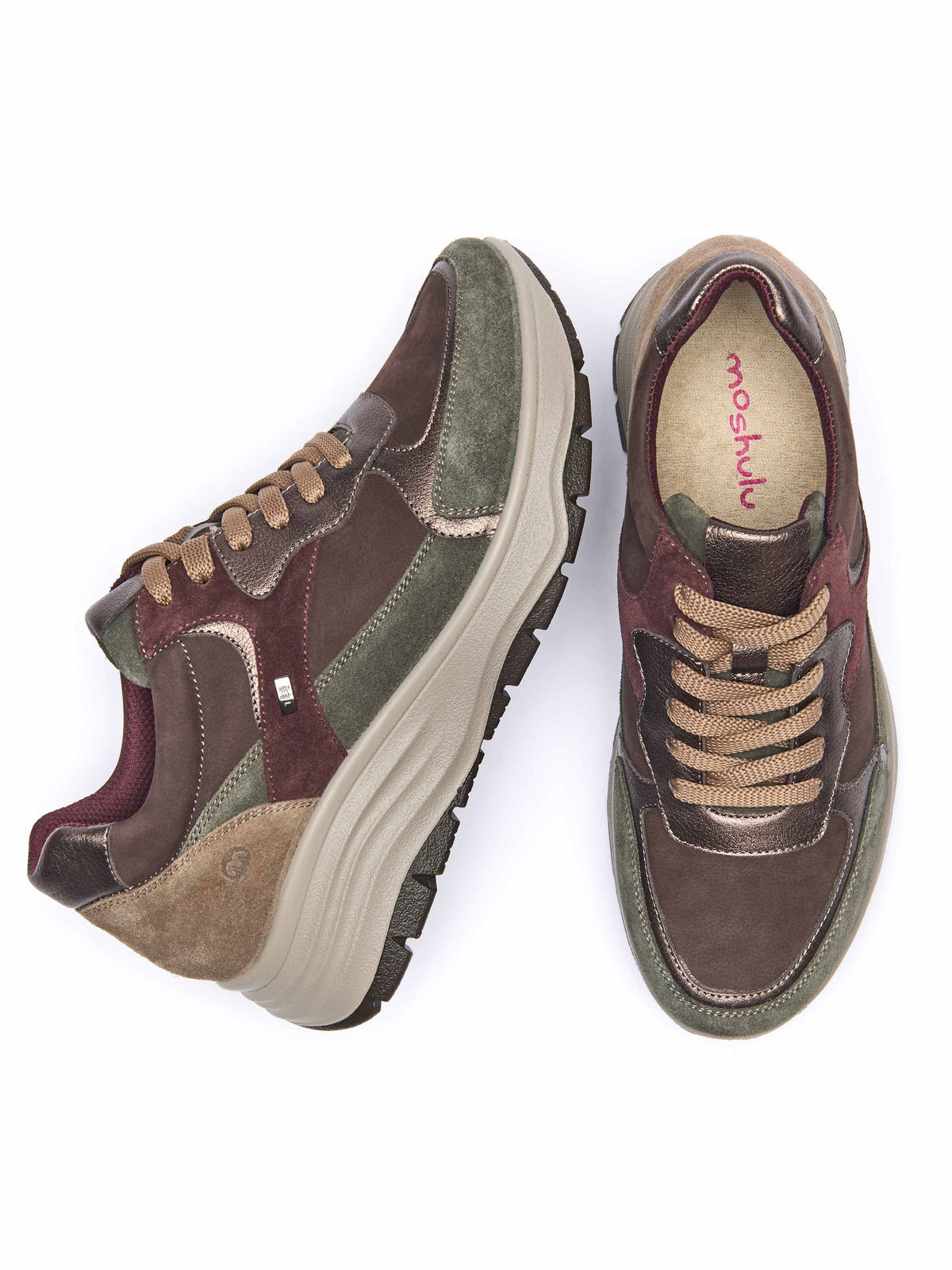 Brown water-resistant trainers - EVELLE BROWN SUEDE/NUBUCK