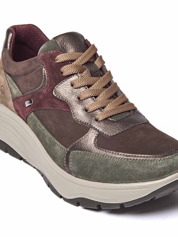 Brown water-resistant trainers - EVELLE BROWN SUEDE/NUBUCK