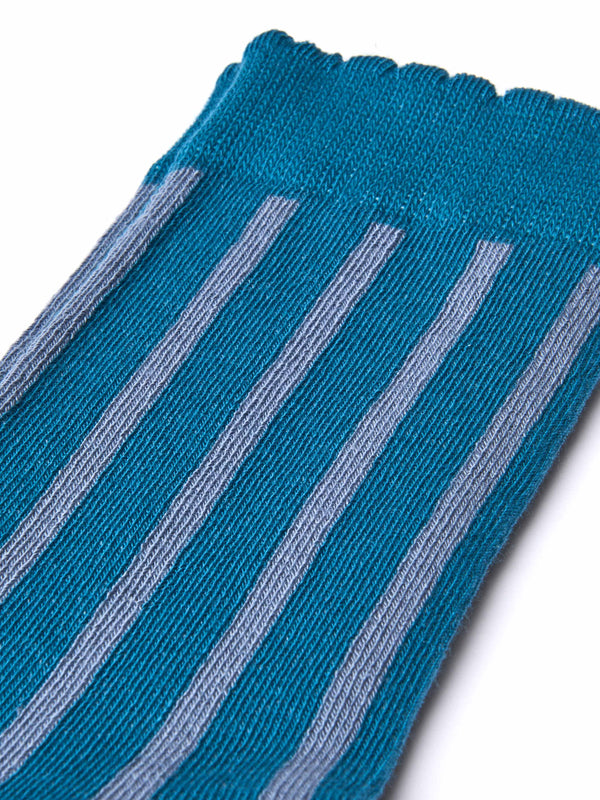Blue striped pattern socks - BADIS MARINE TEAL
