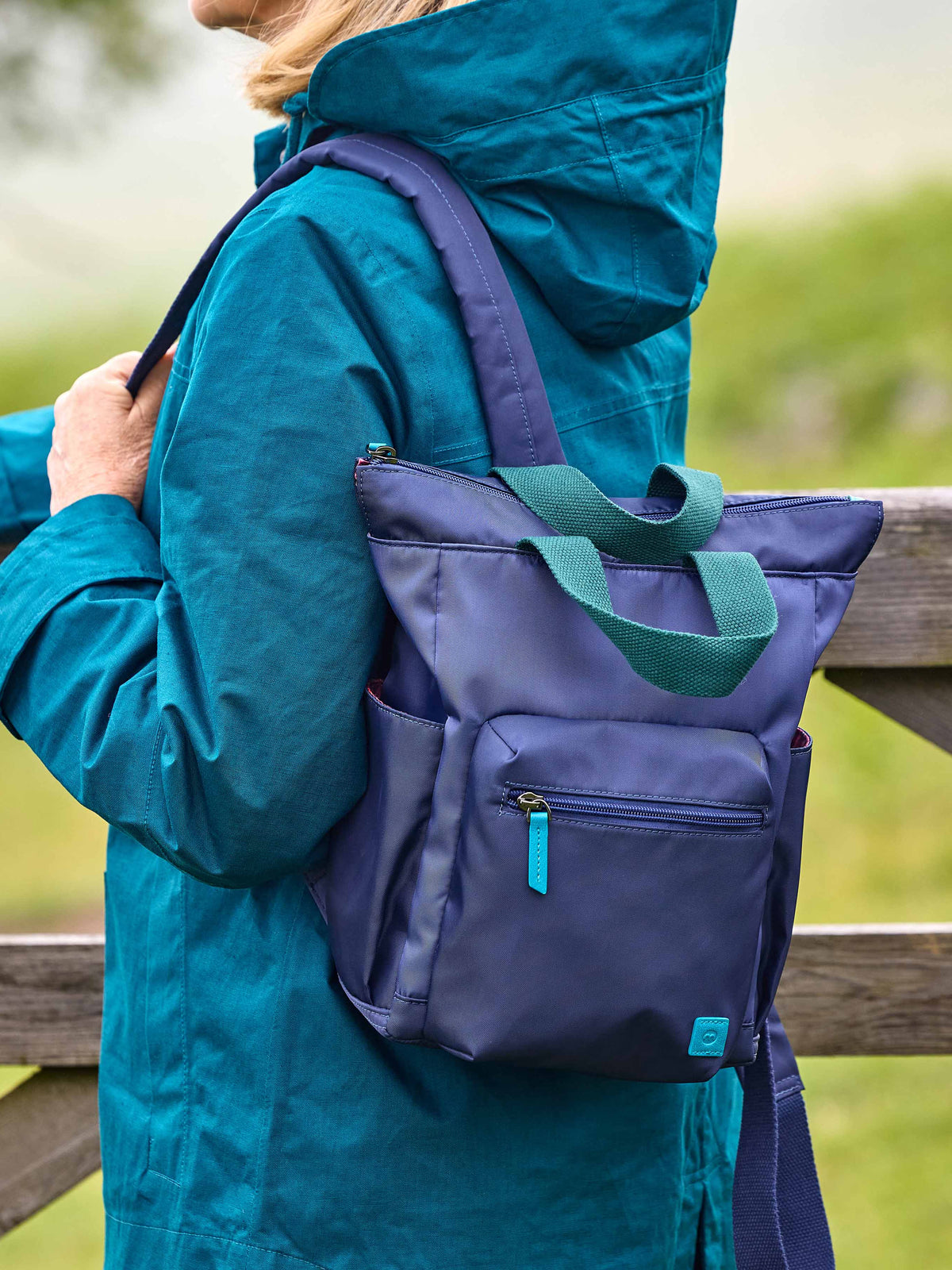 Blue Multicompartment, everyday rucksack. - LAPAICH DEEP HARBOUR BLUE/INDIGO