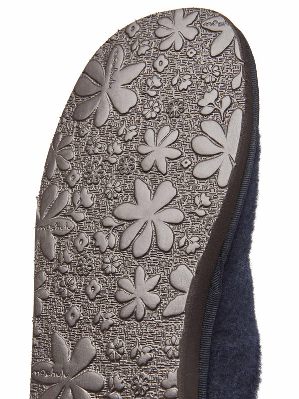 Blue embroidered mule slippers - WINTERCRESS INDIGO