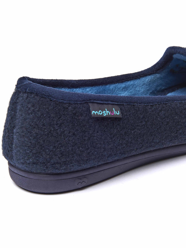 Blue embroidered ballerina slipper - LOVAGE INDIGO