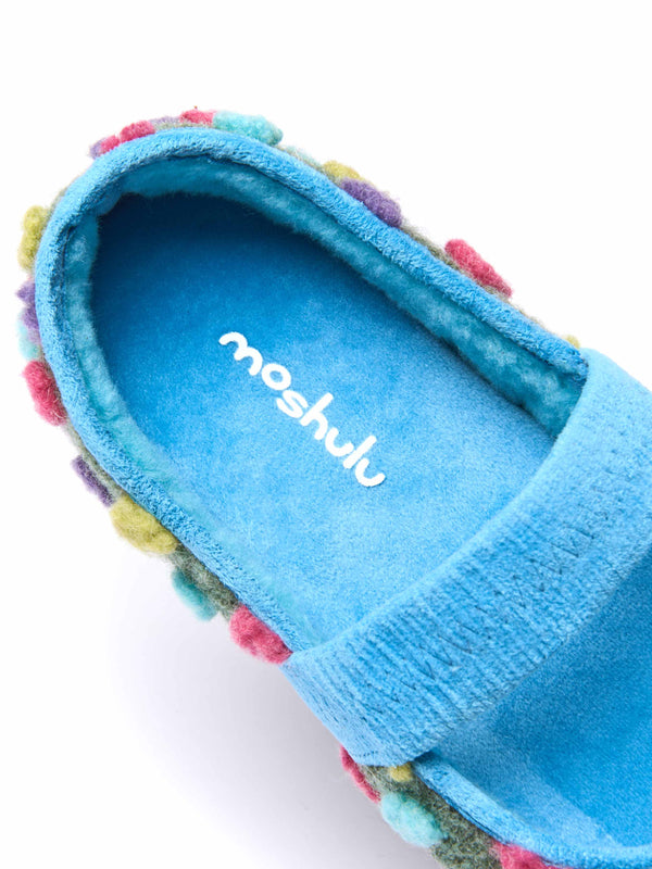 Green spotty ballerina slipper with strap - MELYA JADE GREEN