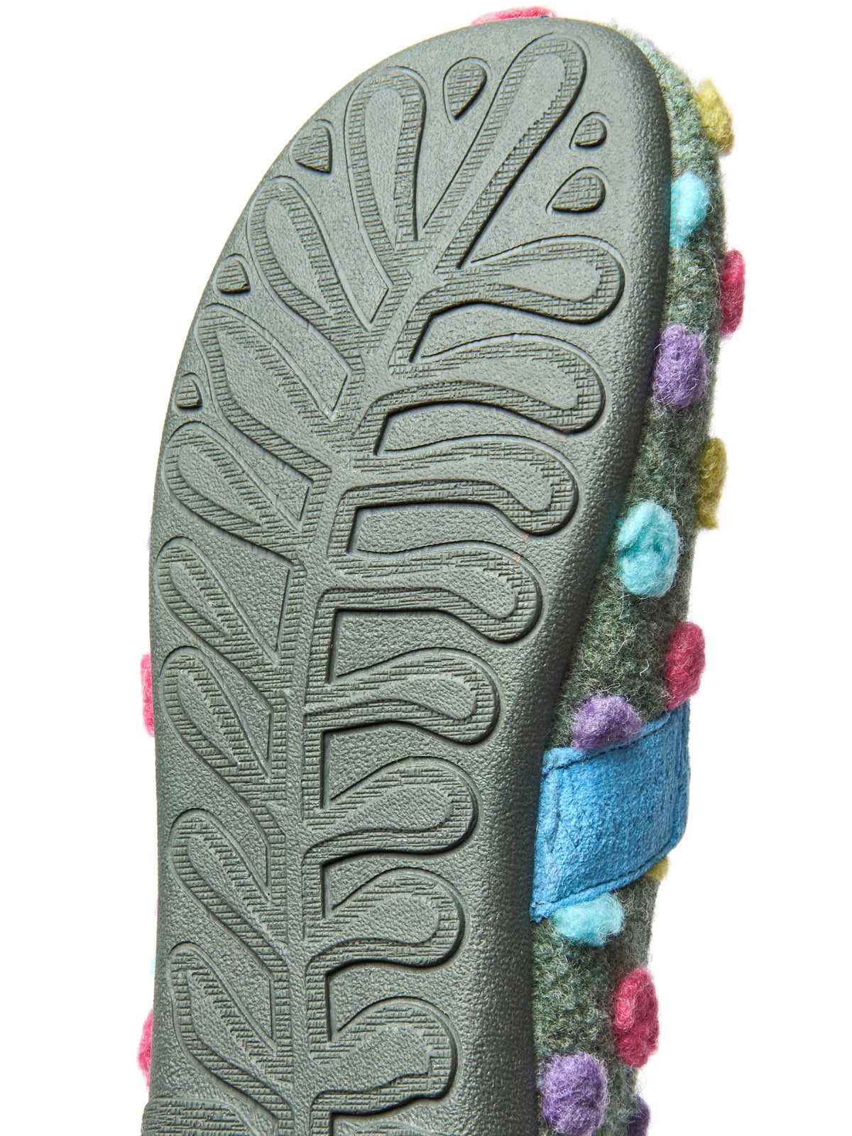Green spotty ballerina slipper with strap - MELYA JADE GREEN