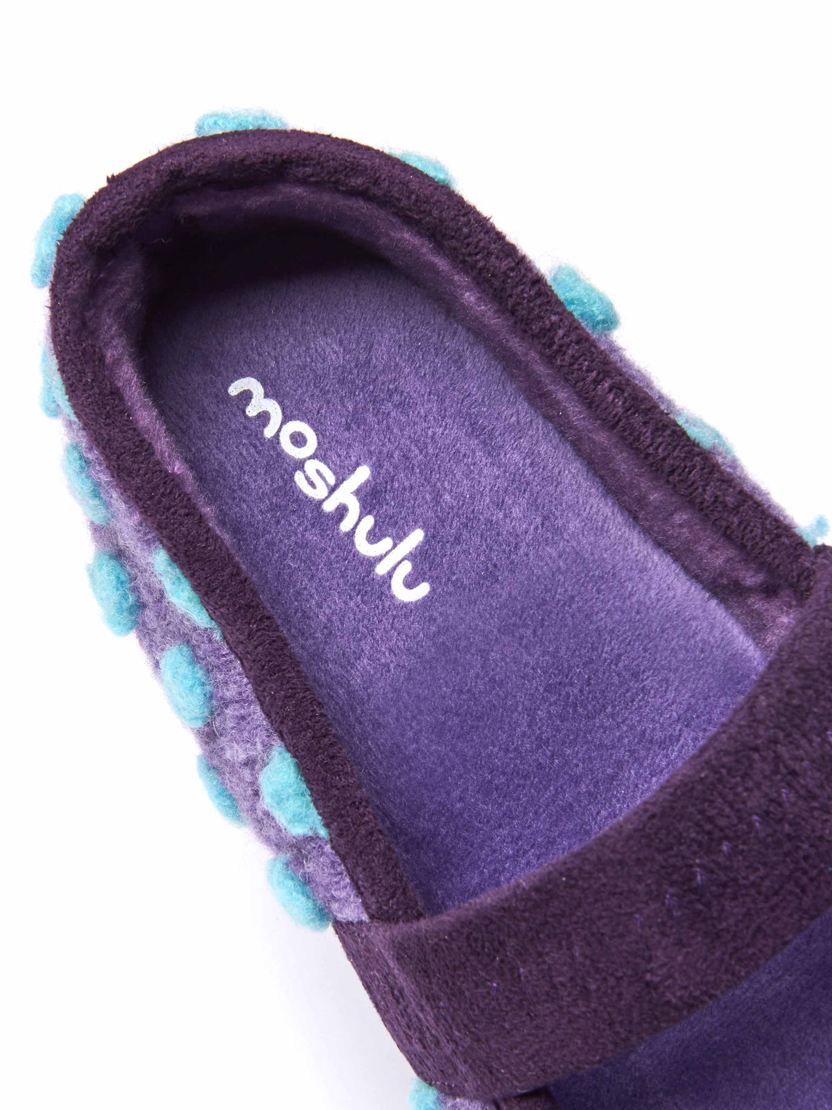 Purple spotty ballerina slipper with strap - MELYA VIOLET