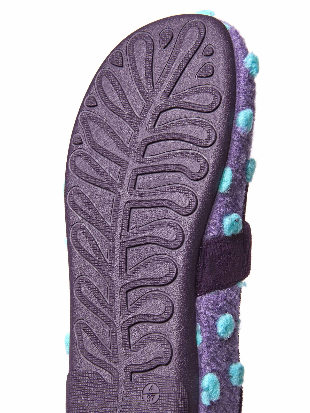Purple spotty ballerina slipper with strap - MELYA VIOLET