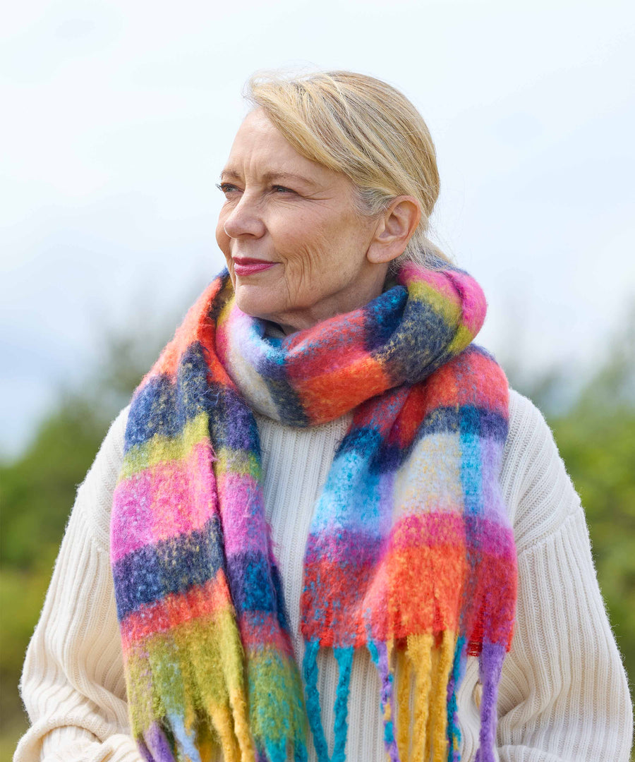 GOSHAWK SCARF INDIGO MULTI