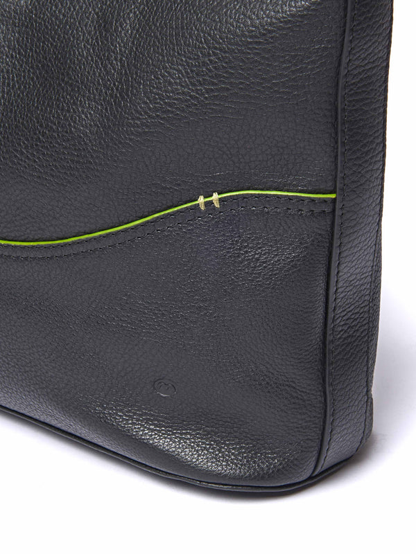 Black leather bucket bag - BELOWDA 2 BLACK LEATHER