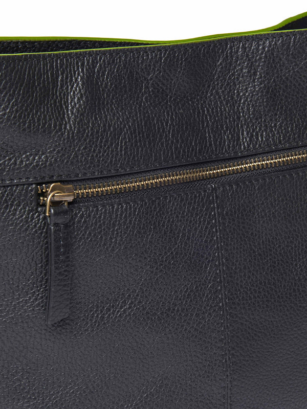 Black leather bucket bag - BELOWDA 2 BLACK LEATHER