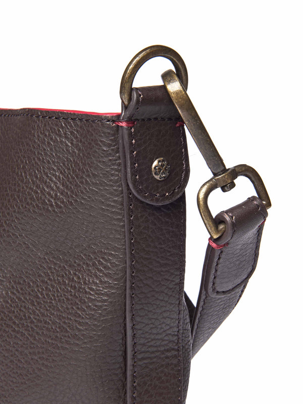 Brown leather bucket bag - BELOWDA 2 BROWN LEATHER