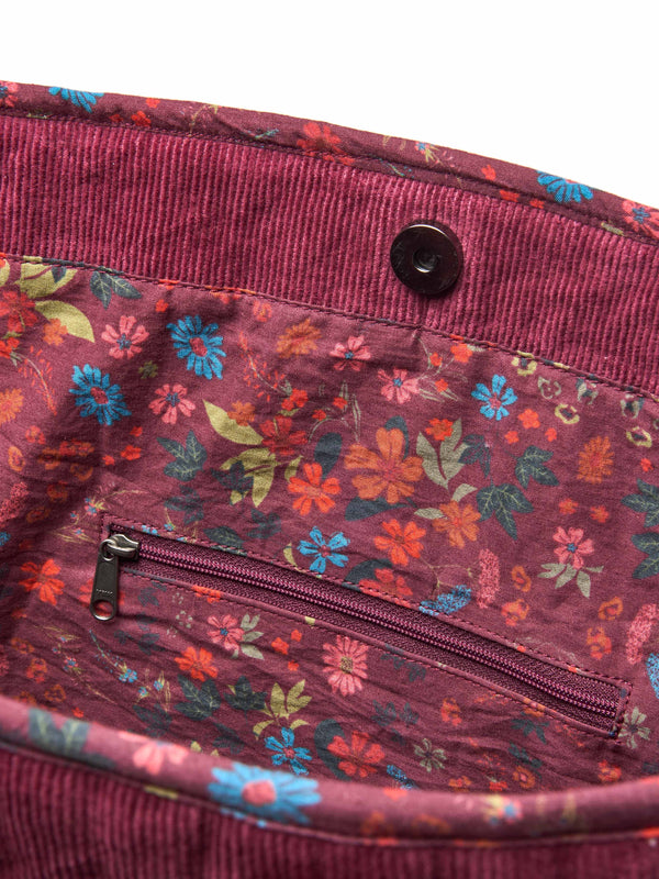 Red quilted tote bag - LOMAND ZINFANDEL RED