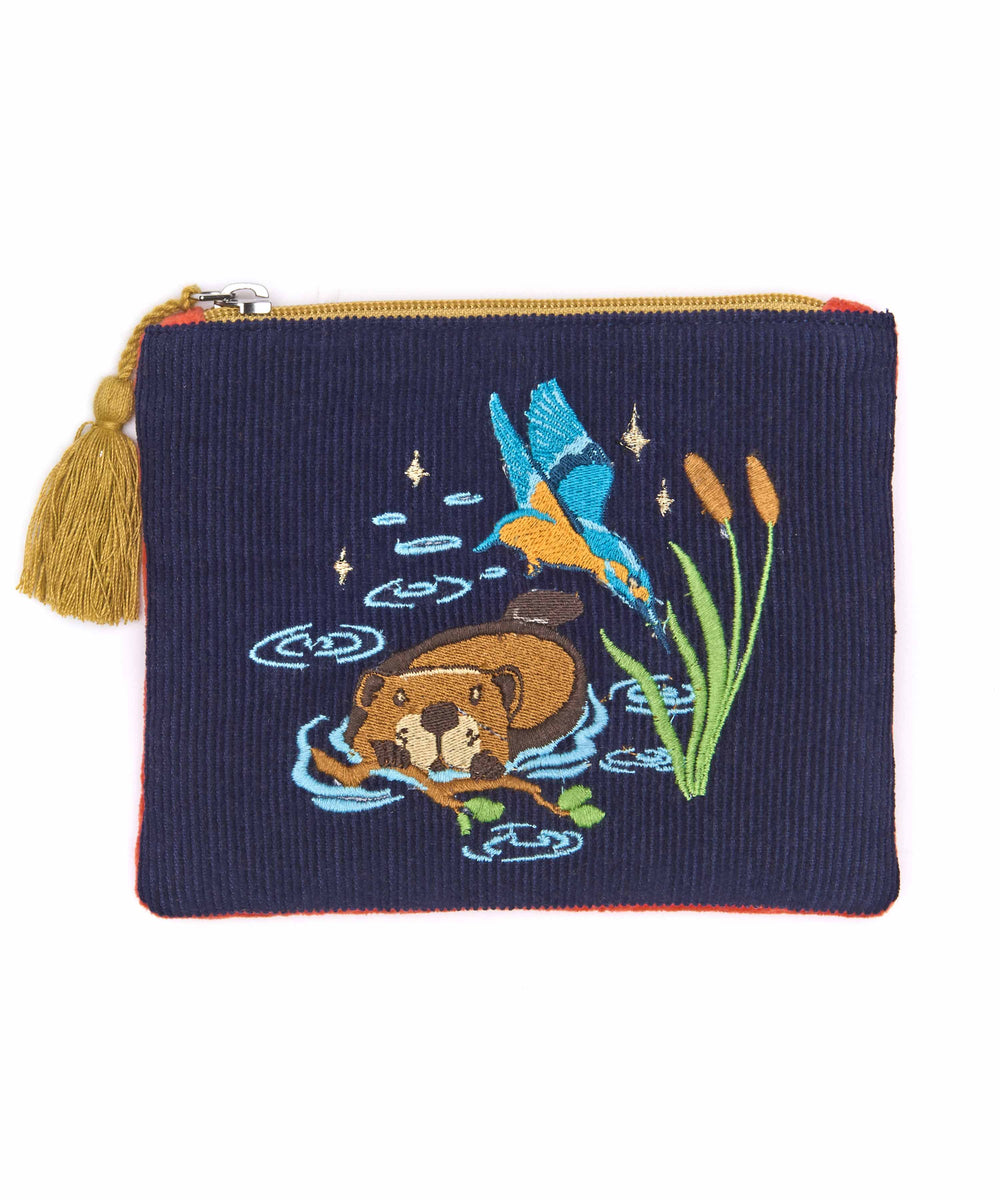 DEVON WILDLIFE TRUST POUCH INDIGO BEAVER