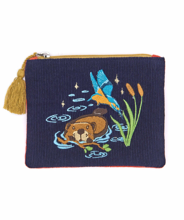 DEVON WILDLIFE TRUST POUCH INDIGO BEAVER