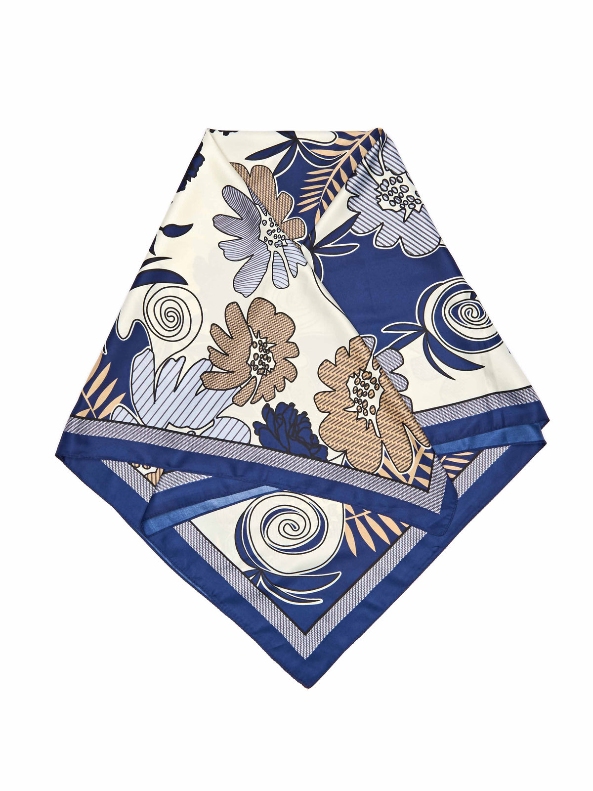 Blue BRANT SCARF - BRANT SCARF INDIGO FLORAL