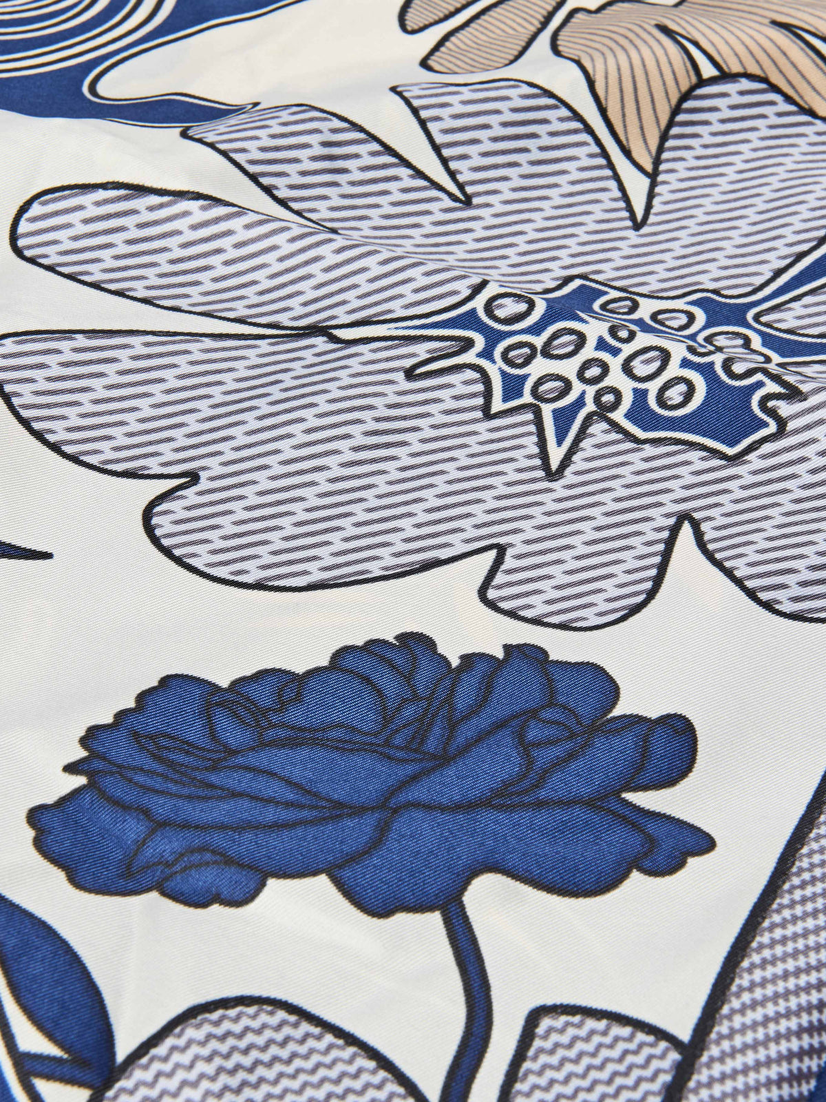Blue BRANT SCARF - BRANT SCARF INDIGO FLORAL