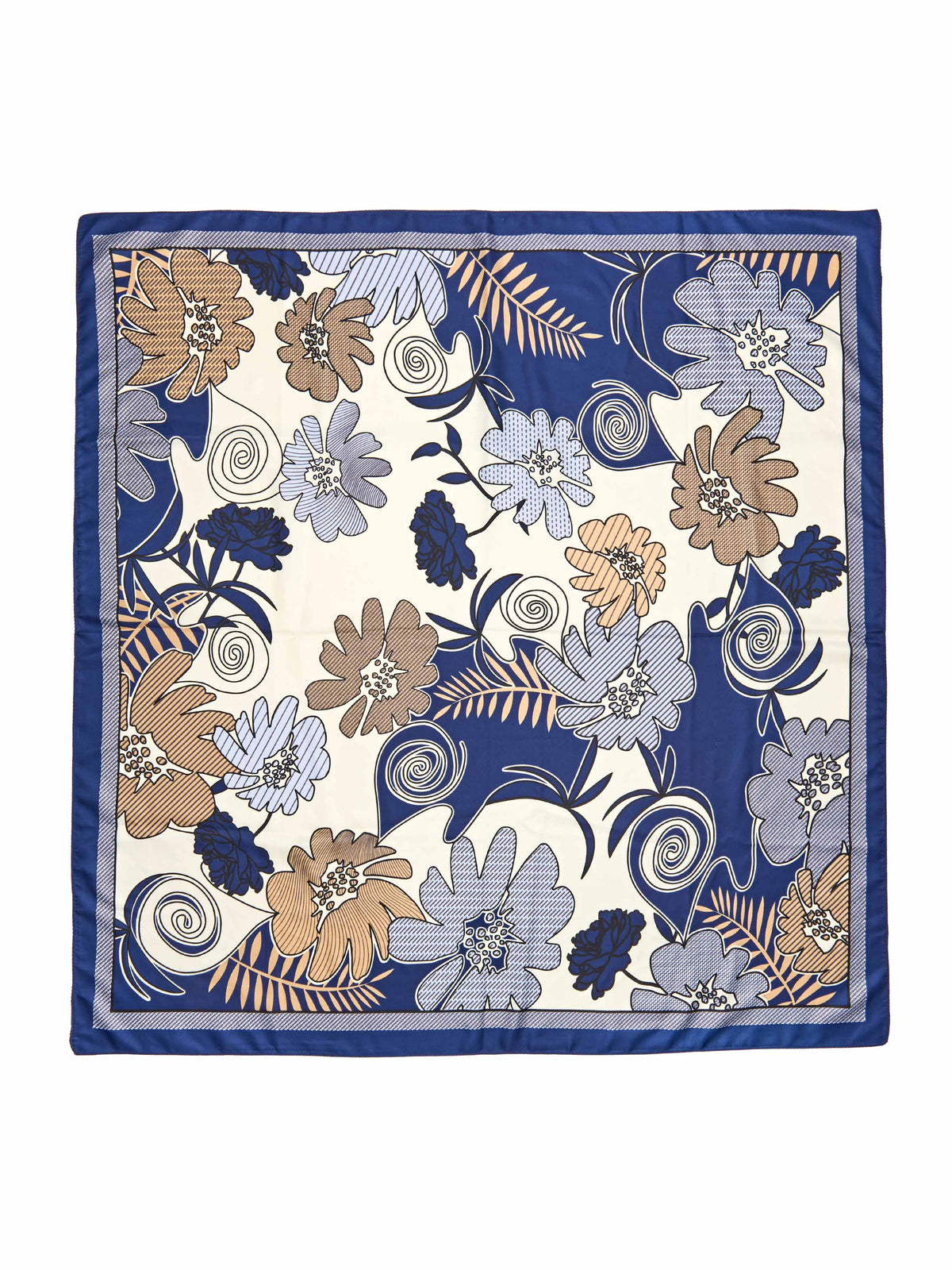 Blue BRANT SCARF - BRANT SCARF INDIGO FLORAL