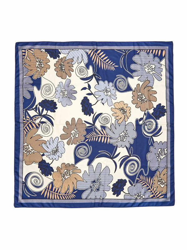 Blue BRANT SCARF - BRANT SCARF INDIGO FLORAL