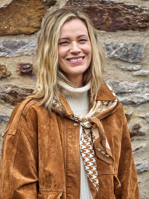 Brown BRANT SCARF - BRANT SCARF PECAN CHECK