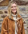 BRANT SCARF PECAN CHECK