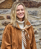 BRANT SCARF PECAN CHECK