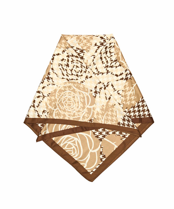 BRANT SCARF PECAN CHECK