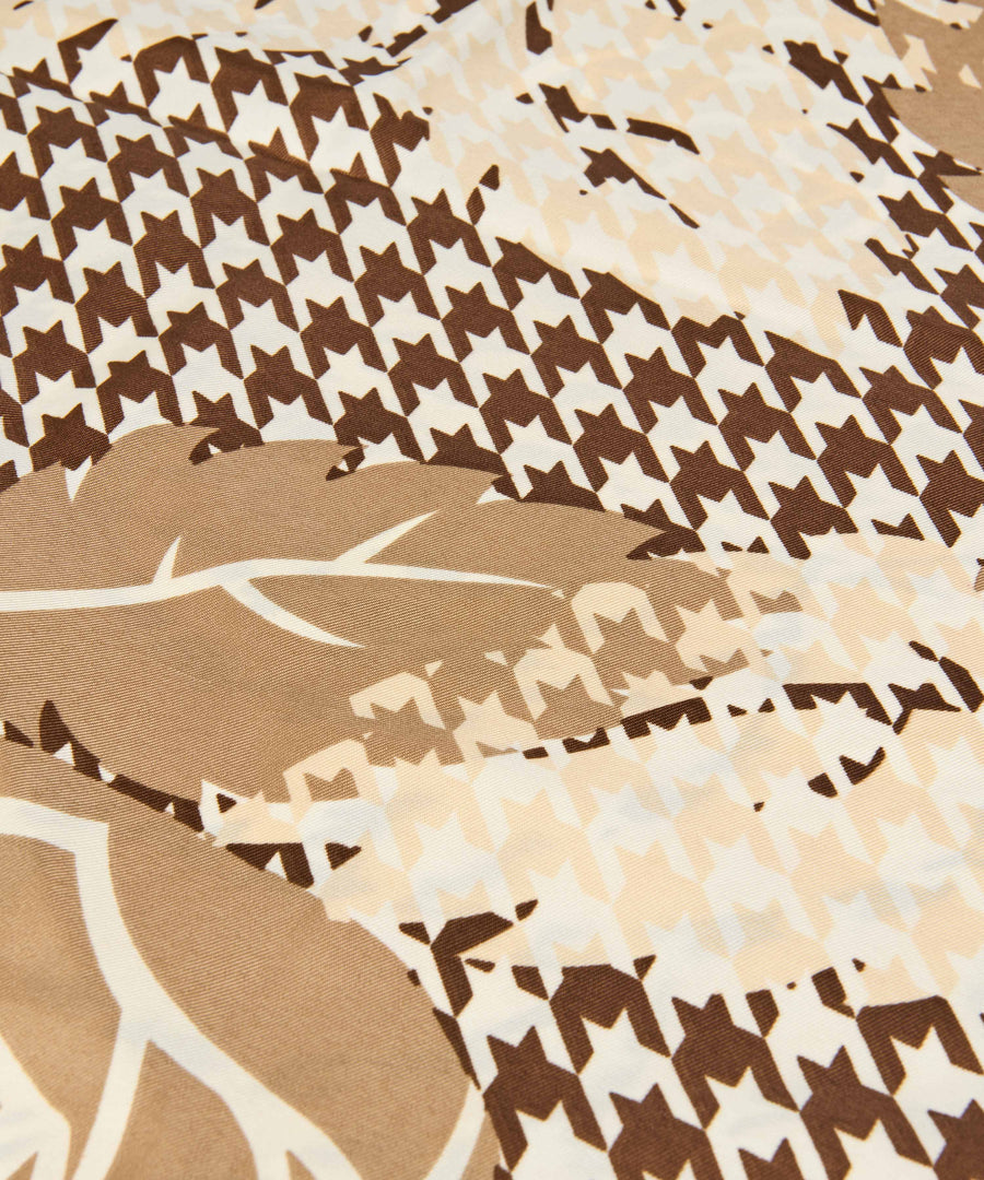 BRANT SCARF PECAN CHECK
