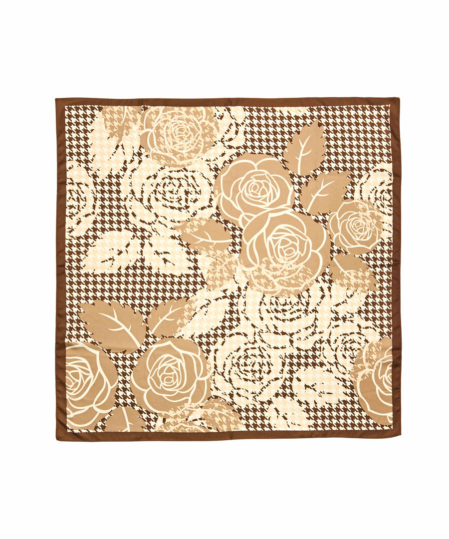 BRANT SCARF PECAN CHECK